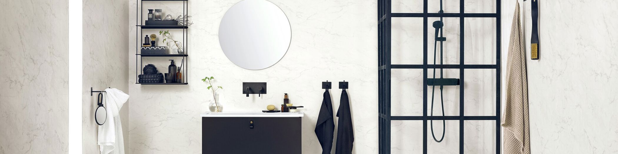 Tarkett Aquarell Border Soft White Wall Marble Carrare White