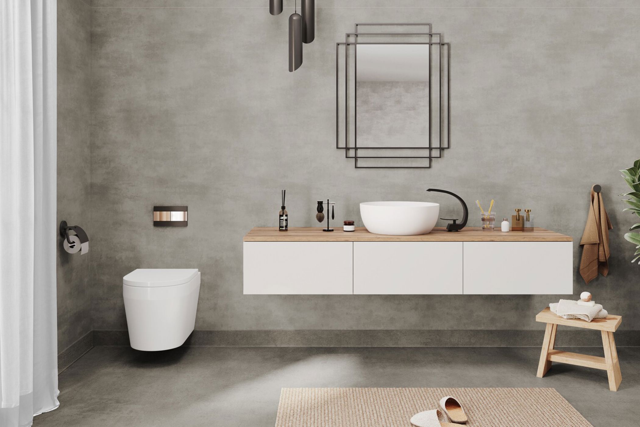 Tarkett Aquarelle Raw Concrete Dark Grey